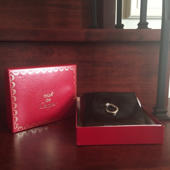 Cartier Black Leather Wallet - NEW Vintage Piece - Picture 3 of 12